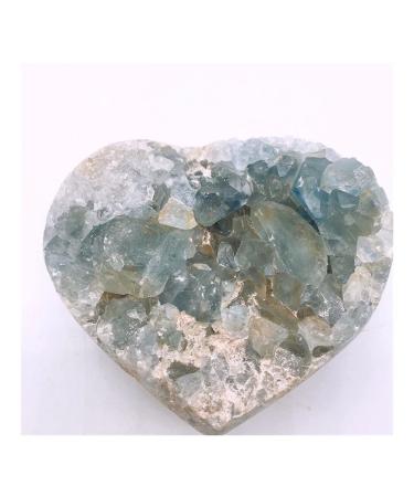 Crystal Geode Quartz Heart Natural Kyanite Stone ZJGIDTEM (Size : 1PC 710G-800G)