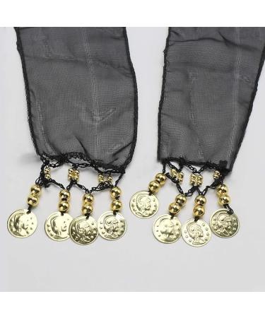BooCooberg Belly Dance Hip Cloth & Pirate Costume for Women | 128 Gold Coins Scarf for Yoga Zumba & Latin Dance - Buy Online on GoSupps.com