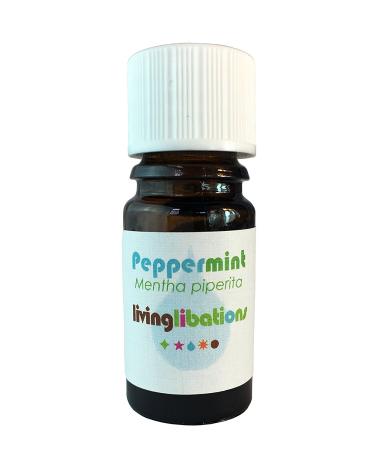 Living Libations - Organic Peppermint Essential Oil | Natural Wildcrafted Clean Beauty (.169 oz | 5 ml)