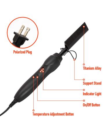 Electric Hot Comb Hair Straightener for African American Hair | Best Electric Straightening Comb for Black Hair - Buy Online on GoSupps.com