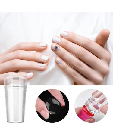 Clear Silicone Jelly Stamper Set for Nail Art Design | 2 Pcs with Scraper | Manicure Tools for Stamping A3DGB - Buy Online on GoSupps.com
