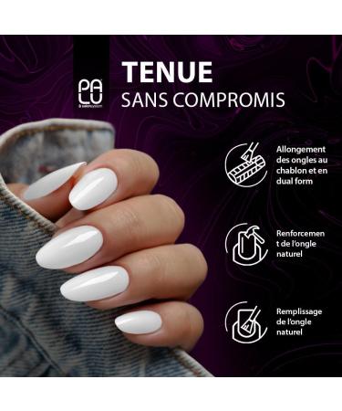  PALU salon system PALU Nail Builder Gel UV/LED Nail Art Thixotropic 3-Phases Hard For Nail Extensions Reinforced Skeleton Pro Control Builder Gel 45g French White - Buy Online on GoSupps.com