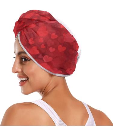 Microfiber Hearts Towel Quick Dry Shower Turban for Kids & Women - 2 Pack (9.5 x 24) | Perfect for Travel & Home - Buy Online on GoSupps.com