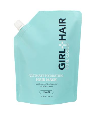 GIRL+HAIR Deep Conditioning Hair Mask Pouch | Hydrating Pimento Oil & Castor Oil For Dry  Damaged Hair | No Silicones or Parabens | New Eco-Friendly Package | 20 fl.oz.  20 Fl Oz (Pack of 1)
