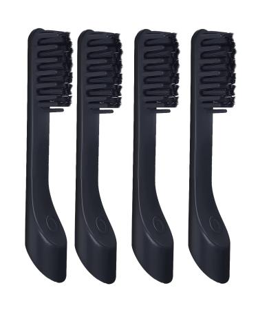 JUPSDDTH Electric Toothbrush Replacement Heads 4-Pack Toothbrush Replacement Heads Compatible with Quip Toothbrush Replacement Heads (Black)