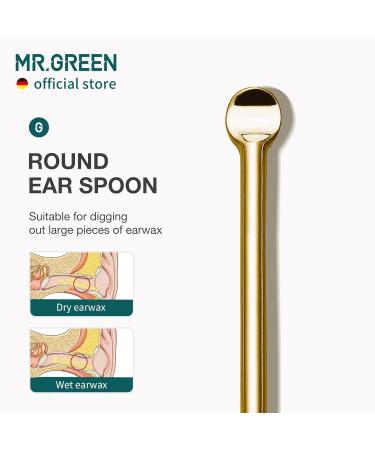 MR.GREEN Double End Earwax Remover 360 Cleaning Stainless Steel Ear Care Tools - Two Piece Pack - Buy Online on GoSupps.com
