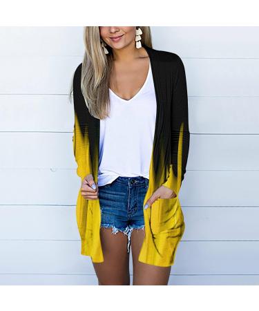 Long Shirt Outerwear Top Thin Warm Knitted Coat Women's Blouse V-Neck Shirt Tunic Long Women's Tunic Women's Shirt Casual Checked Shirt Women's Winter Chunky Knit Jacket E-yellow XXL - Buy Online on GoSupps.com
