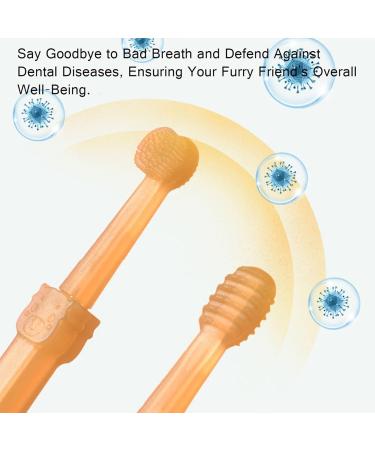 Zentric Dog Toothbrush Flexibrush Pet Toothbrush with Tongue Scraper 360 Pet Toothbrush Dual Head Soft Silicone Tongue Cleaner for Pet Cat Tooth Brushing Fresh Oral Dental Care (Brush*2) - Buy Online on GoSupps.com