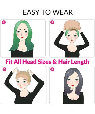 Creamily Short Blonde Wig for Women - Natural Layered Straight Synthetic Hair with Bangs - Buy Online on GoSupps.com