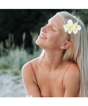FERCAISH Bohemian Flower Hairpin - Tropical Floral Clip for Seaside Holiday - Bridal Hair Accessories - 5 Colors Hibiscus and Orchid Hairpin for Women and Girls - Buy Online on GoSupps.com