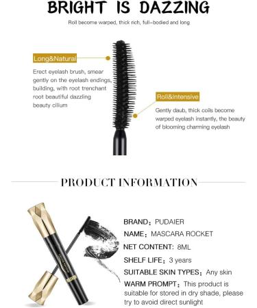 Waterproof volumizing lengthening and curling mascara for a natural and long-lasting look! Smudge-proof mascara - Buy Online on GoSupps.com