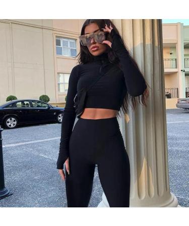 Women's High Waisted Capri Leggings with Pockets - Black, L-XL - Buy Online on GoSupps.com