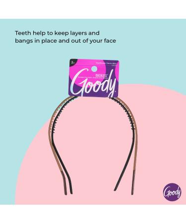 Goody Ouchless Flex Thin Pressure-Free Headband 2 Count - Black/Brown - Pain-Free Hair Accessories for Women and Girls - Buy Online on GoSupps.com