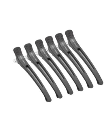 Professional Hair Clips for Styling Sectioning Non Slip No-Trace Duck Billed Hair Clips with Silicone Band Salon and Home Hair Cutting Clips for Women Men 6 White