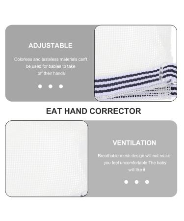 KALLORY Breathable Thumb Sucking Guard for Kids - Adjustable Thumb Protector Gloves for Infants - White - 13x7.5x0.5cm - Buy Online on GoSupps.com
