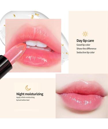 BLUE LOVE Color Changing Lipstick - Gold Foil Crystal Jelly Moisturizer | Long Lasting Peach Pink Lip Gloss (1.16 oz - Buy Online on GoSupps.com