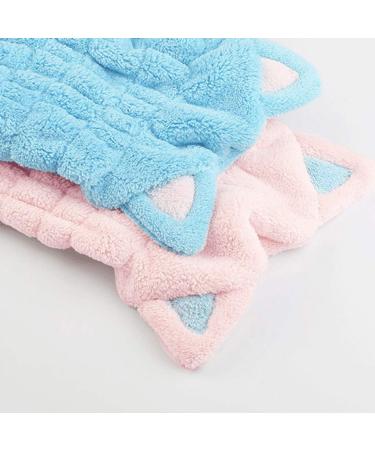 Yanhonin Pink Hair Towel - Quick Dry Microfiber Super Absorbent Hair Drying Towel for Fast Results - Buy Online on GoSupps.com