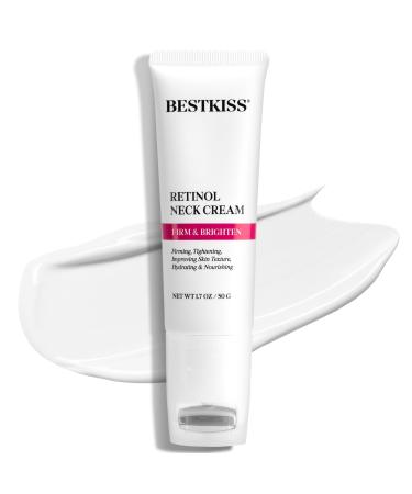 Retinol Neck Cream for Tightening and Firming: Anti Aging Reduce Neck Lines Wrinkles Fine Lines with Roller for Face Neck Chest 50g