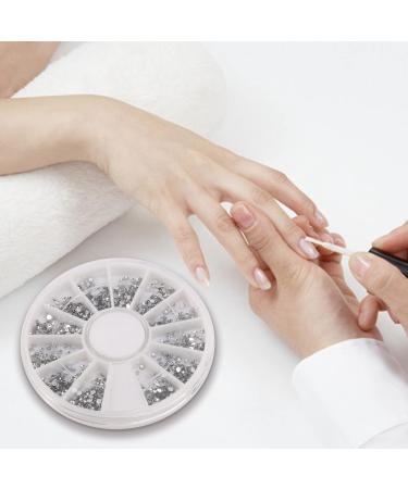 Scalewbin Silver rhinestones boxes Crystal nail manicure Nail 1.5 MM wheel - Buy Online on GoSupps.com