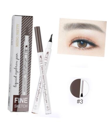 Amosfun 4pcs Eyebrow Pen Waterproof Eyebrow Pen Liquid Eyebrow Pen Eyebrow Pencil Makeup No Smudge 1 count (Pack of 1) As Shown