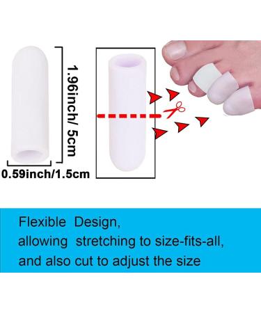 Pinky Toe Protectors - 10 Pack Gel Sleeves for Blisters, Corns, Calluses & Ingrown Nails - Buy Online on GoSupps.com