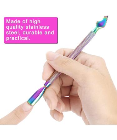 Stainless Steel Cuticle Pusher Dual Sided Nail Art Tool Edge Spoon Shaped Remover and Cleaner for Manicure Professional Grade Durable and Hygienic Ideal for Home and Salon Use - Buy Online on GoSupps.com