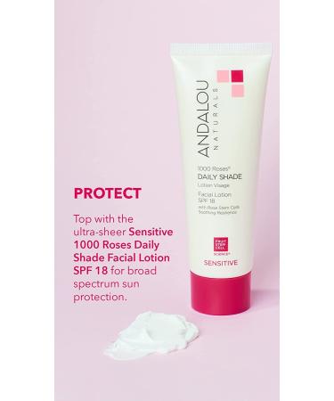 Andalou Naturals 1000 Roses Facial Lotion SPF 18 - Sensitive Skin, 2.7 fl oz - Buy Online on GoSupps.com