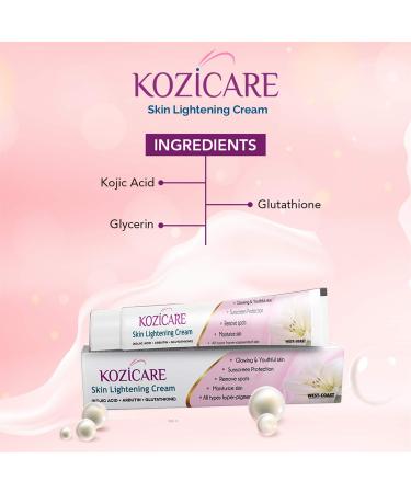 Buy Kozicare Skin Lightening Cream | Kojic Acid Arbutin Glutathione for Hyper Pigmentation - 15g - Buy Online on GoSupps.com
