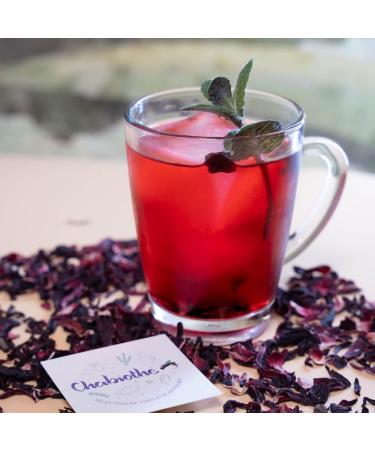  Chabioth Chabioth - Organic Dried Hibiscus Flowers 200g (Bissap Karkad ) - packaged in France - biodegradable bag - Buy Online on GoSupps.com