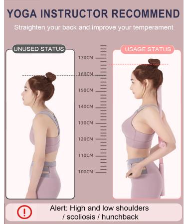 Retractable Posture Corrector for Women and Men - Pink Yoga Sticks Stretching Tool for Humpback Correction - Buy Online on GoSupps.com