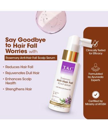 Rosemary Anti Hair Fall Scalp Serum | Mint & Clove Oil | 50ml for Women & Men - Stop Hair Loss & Promote Growth - Buy Online on GoSupps.com