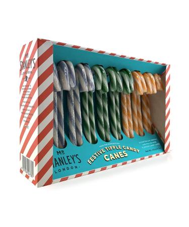 Mr Stanley's Festive Tipple Candy Canes D coration d'arbre chaussettes bonbons gin whisky et vin chaud 250 g 1 paquet Festive Tipple Candy Canes 250g