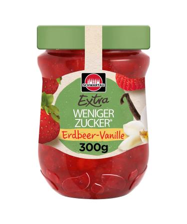 Schwartau Extra Less Sugar Strawberry-Vanilla reduced sugar fruit spread 300g