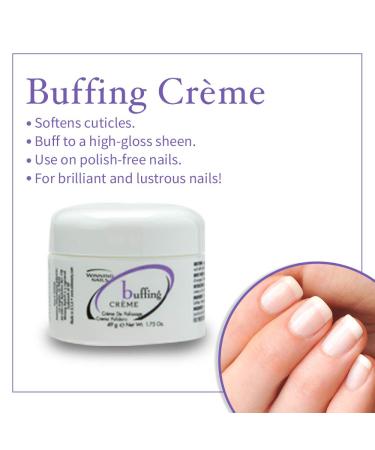 Chamois Buffer & Buffing Cream - Shine Dull Nails Softens Cuticles Fill & Repair Lines | 1.75 Oz Set - Buy Online on GoSupps.com