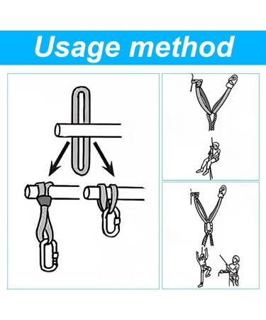 DAGORD 2-Piece 60 cm Polyester Climbing Sling - Durable Webbing for Climbing Swings Tree Work & Outdoor Activities (20 mm) - Buy Online on GoSupps.com