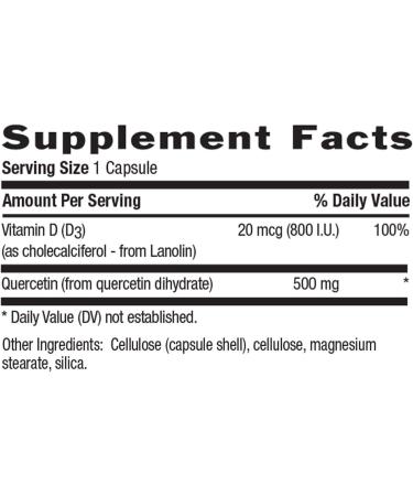 Country Life Quercetin + D3 | 90 Vegetarian Capsules for Immune Support & Allergy Relief - Buy Online on GoSupps.com