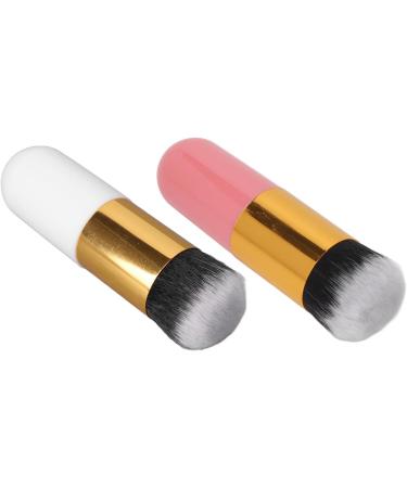 Verdant Touch Portable Makeup Brush Facial Foundation Makeup Brush Portable Chubby Face Brush Artificial Fiber Soft and Skin-Friendly Pink Gold/White Gold - Buy Online on GoSupps.com