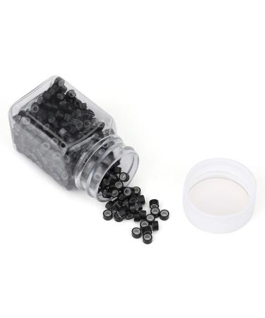 500pcs Aluminum Silicone Beads for Hair Extensions - Microring Hair Braiding Tubes (Black) - International Shipping Available - Buy Online on GoSupps.com