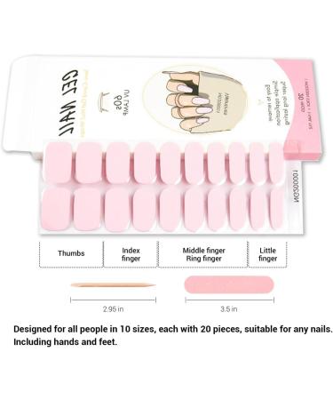 Foyute Semi Cured Gel Nail Strips 20 Pcs Soft Self-Adhesive Gel Nail Polish Wraps Sticker for Salon-Quality Manicure Set Long Lasting Easy to Apply & Remove Nail File & Wooden Stick (Barbie pink) - Buy Online on GoSupps.com