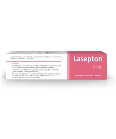  Lasepton Lasepton Foot Cream 75ml: intensive moisturizing care with 12% urea cream for very dry feet and cracked heels against calluses fissures and pressure points - Buy Online on GoSupps.com