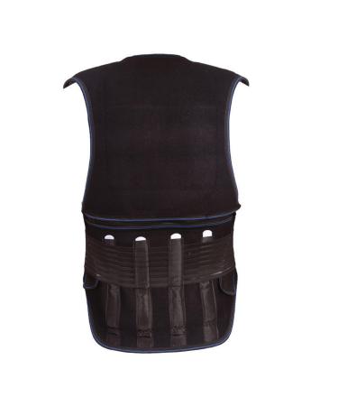 2-in-1-thermo west for adults Self-heated magnetic field therapy posture correction lumbar vertebrae Stzengrtel Westen corset for pain relief removable (color: black size: m/medium) m/medium black