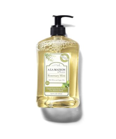 A La Maison Rosemary Mint Hand Soap (3 Pack) - 16.9 Fl Oz | Moisturizing, Natural & Gentle Liquid Soap - Buy Online on GoSupps.com