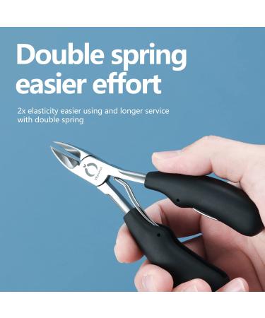 Wanmat 4PCS Toe Nail Clipper Set for Seniors - Professional Podiatrist Toenail Nipper with Surgical Stainless Steel Blades, Soft Grip Handle - Ideal for Ingrown or Thick Toenails - Buy Online on GoSupps.com