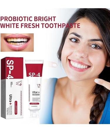 SP4 Fresh Breath & Whitening Toothpaste - Probiotic Lightening Formula for Optimal Oral Health - Buy Online on GoSupps.com