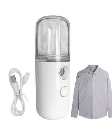 Facial Steamer Pocket Moisturizing Cordless Facial Humidifier | Rechargeable Face Steamer for Home Bedroom Bathroom Traveling Dorm White