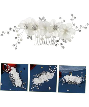 ifundom Flower Side Hair Comb flower girl hair accessories for wedding hair accessory for women hair accessories for women hair combs for women accessories bridal rhinestone wig bride - Buy Online on GoSupps.com