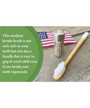 Dental Lace Bamboo Toothbrush Set - 4 Pack of Soft Castor Oil Bristle Brushes - Buy Online on GoSupps.com