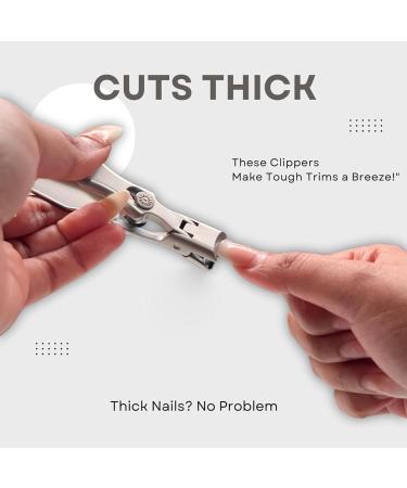 Luxgrip Nail Clipper Set - Luxurious Ultra Sharp German Nail Clippers in Silver | Perfect Nail Care for Precision & Style - Buy Online on GoSupps.com