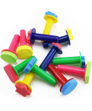 Kuqqi 12pcs Assorted EVA Sponge Painting Stamper Foam Brushes - Ideal for Painting, Drawing, Crafts, and DIY Projects - Buy Online on GoSupps.com