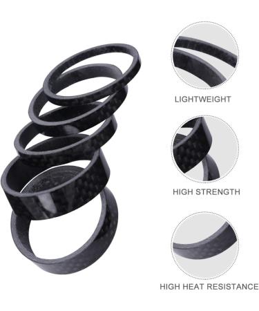 BESPORTBLE 5pcs Aluminum Alloy Bicycle Headset Spacer Set - 1 1/8-Inch Stem Fit for MTB BMX Road Bikes - 3/5/10mm - Black - Buy Online on GoSupps.com